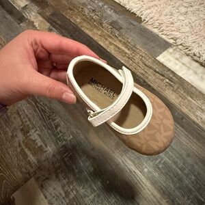 Michael Kors White and Tan Baby Shoes